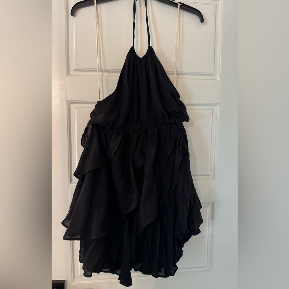 Free People Ruffle Halter Mini Dress